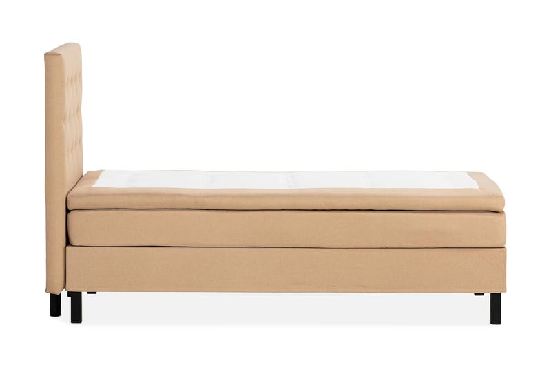 Sengepakke Nayaka 90x200 Lateksmadrass - Knappet gavl Beige - Møbler - Senger - Kontinentalsenger