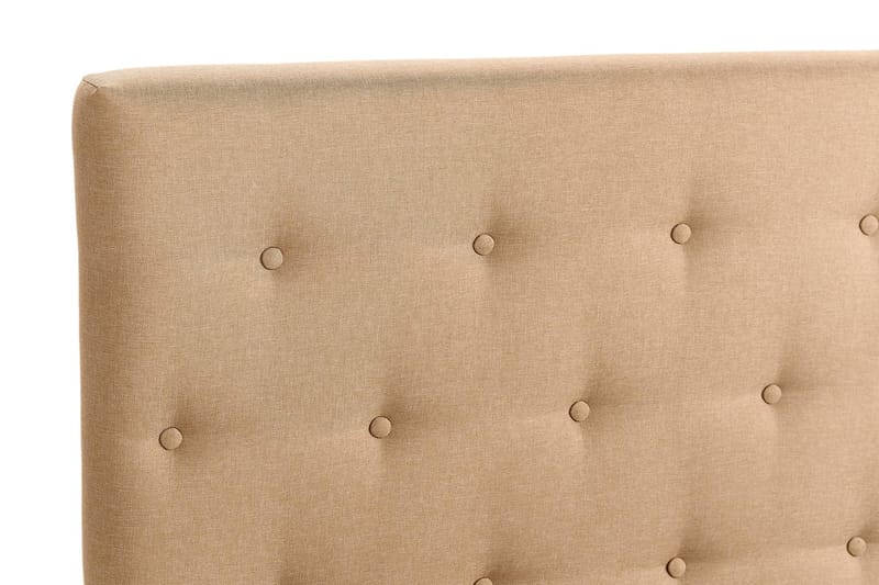 Sengepakke Nayaka 90x200 Lateksmadrass - Knappet gavl Beige - Møbler - Senger - Kontinentalsenger
