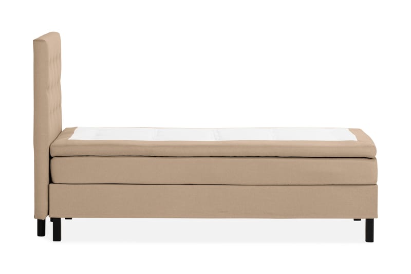 Sengepakke Nayaka 90x200 Skummadrass - Knappet gavl Beige - Kontinentalsenger - Komplett sengepakke