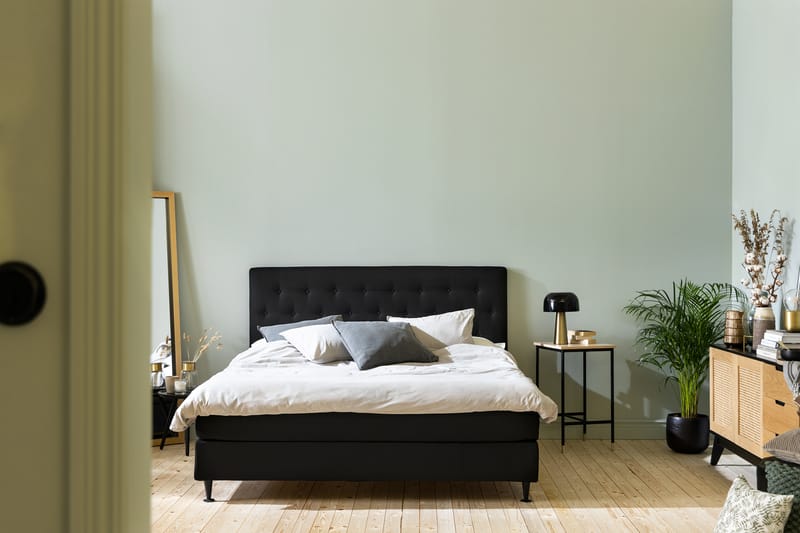Sengepakke Rebeca 160x200 cm - Svart - Møbler - Senger - Kontinentalsenger