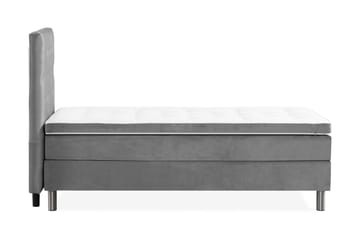 Sengepakke Rebeca 90x200 cm Knapp Gavel - Lysegrå | Fløyel - Møbler - Senger - Kontinentalsenger