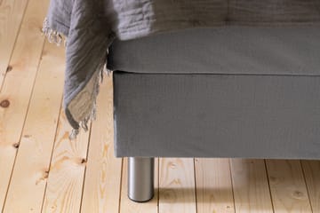 Sengepakke Rebeca 90x200 cm Rutete Sengegavl - Lysegrå | Fløyel - Møbler - Senger - Kontinentalsenger