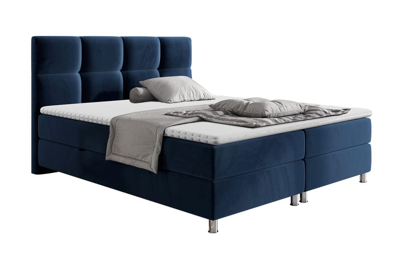 Sengepakke Riells 140x200 cm - Blå - Komplett sengepakke - Kontinentalsenger - Dobbeltsenger