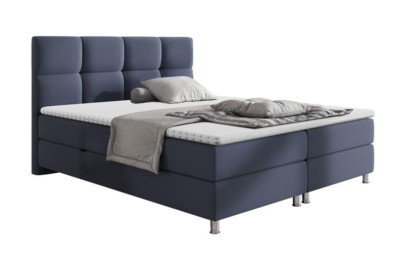 Sengepakke Riells 140x200 cm - Blå - Kontinentalsenger - Komplett sengepakke