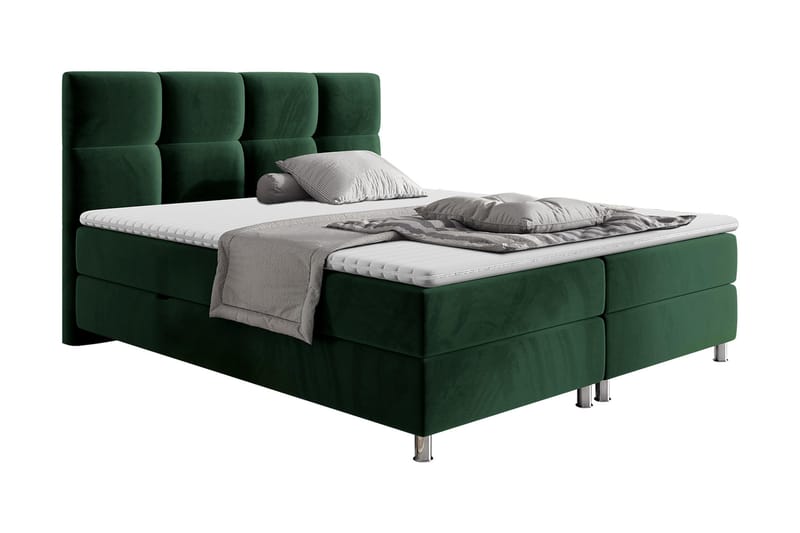 Sengepakke Riells 140x200 cm - Grønn - Komplett sengepakke - Kontinentalsenger - Dobbeltsenger