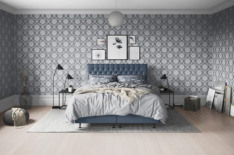 Sengepakke Paraiso Kontinentalseng Medium - 160x200 cm Mørkeblå (+Flere valg) - Møbler - Senger - Kontinentalsenger