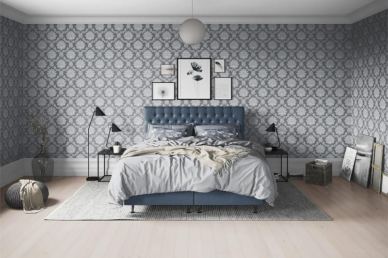 Sengepakke Paraiso Kontinentalseng Medium - 105x200 cm Mørkeblå (+Flere valg) - Møbler - Senger - Kontinentalsenger