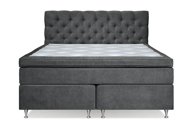 Sengepakke Paraiso Kontinentalseng Fast/Medium - 160x200 cm Mørkegrå (+Flere valg) - Møbler - Senger - Enkeltsenger