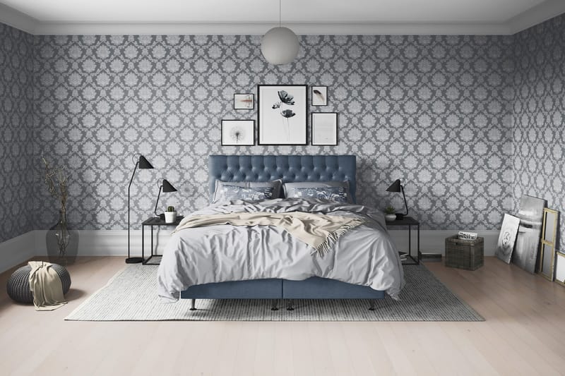 Sengepakke Paraiso Kontinentalseng Medium - 160x200 cm Mørkeblå (+Flere valg) - Møbler - Senger - Kontinentalsenger