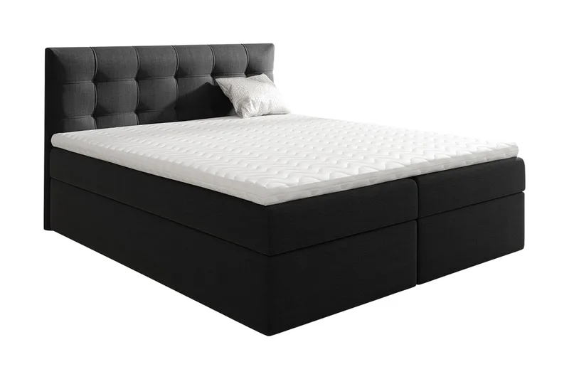 Skaftå kontinentalseng 120x200, Svart / Hvit