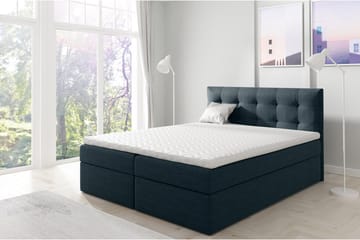 Skaftå kontinentalseng 160x200 - Svart / Blå / Grå / Hvit - Møbler - Senger - Kontinentalsenger