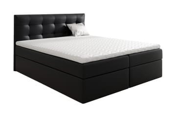 Skaftå kontinentalseng 160x200 - Svart / Hvit - Møbler - Senger - Kontinentalsenger