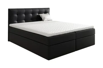 Skaftå kontinentalseng 160x200 - Svart / Hvit - Møbler - Senger - Kontinentalsenger