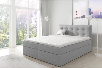 Skaftå kontinentalseng 180x200 - Svart / Grå / Hvit - Møbler - Senger - Kontinentalsenger