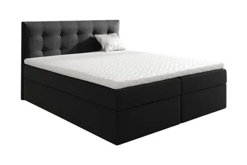 Skaftå kontinentalseng 180x200 - Svart / Hvit - Møbler - Senger - Kontinentalsenger