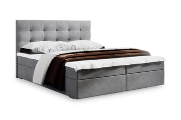 Stephanie Sengepakke 180x200 Rutemønstret Gavl - Grå - Møbler - Senger - Kontinentalsenger