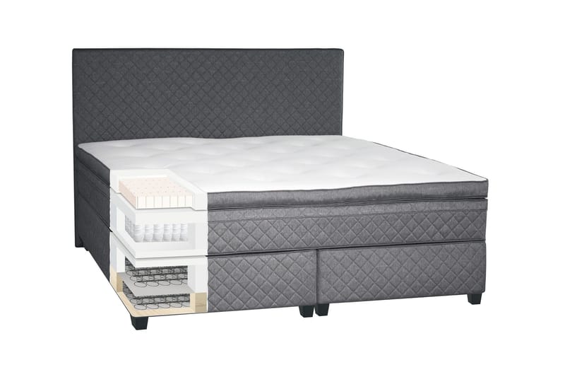 Sundborn Kontinentalseng 180x200 Memory, Grå