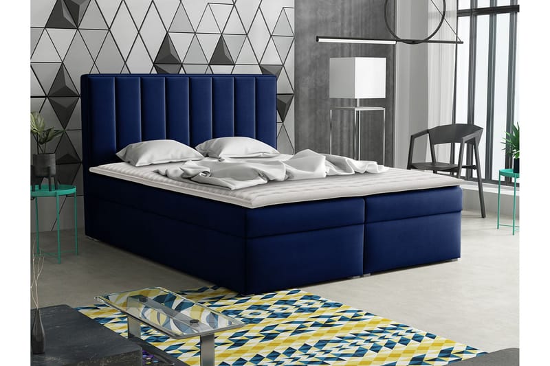 Valasco Kontinentalseng 180x200 cm - Blå - Møbler - Senger - Kontinentalsenger