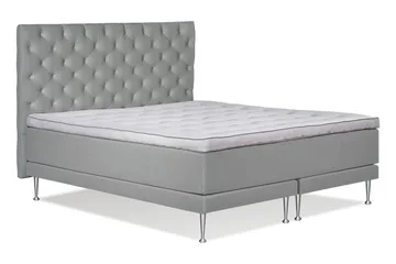 Victoria Komplett Sengepakke 180x200 - Lysegrå - Møbler - Senger - Kontinentalsenger