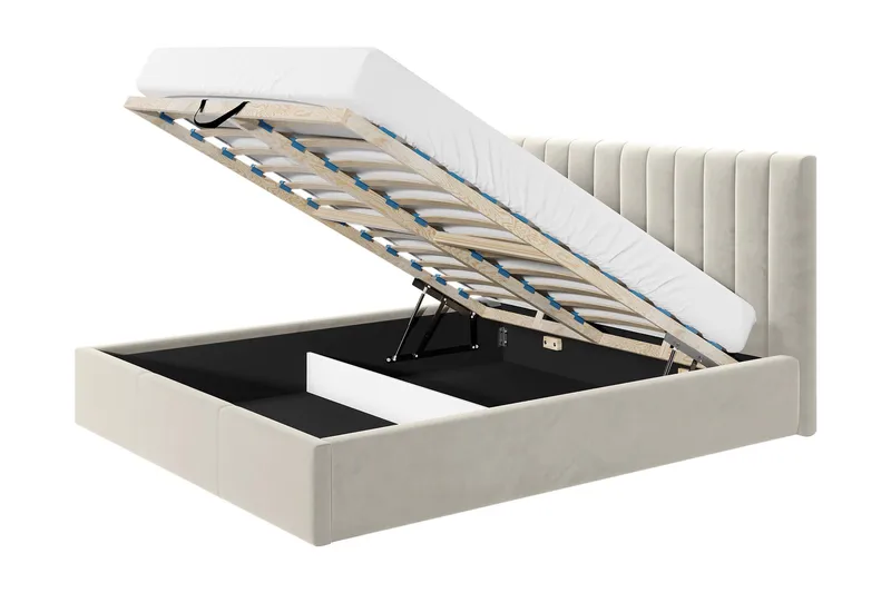 Laargard / Cosmo Sengeramme 120x200 cm - Beige - Møbler - Senger - Senger med oppbevaring