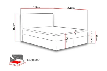 Laargard / Cosmo Sengpakke Kontinentalseng 140x200 cm - Grønn - Møbler - Senger - Kontinentalsenger