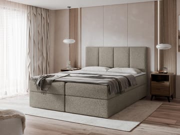 Laggano sengepakke kontinentalseng 140x200 cm - taupe - Møbler - Senger - Kontinentalsenger