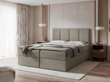Laggano sengepakke kontinentalseng 160x200 cm - taupe - Møbler - Senger - Kontinentalsenger
