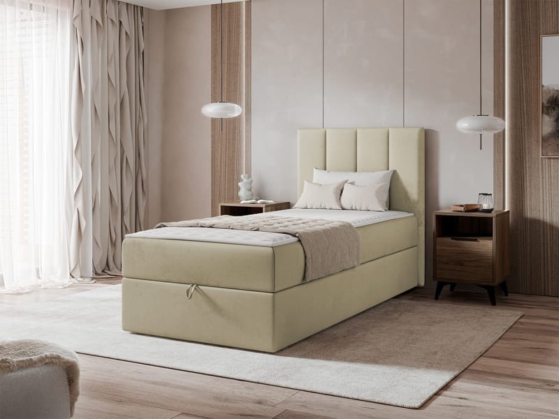 Laggano sengepakke kontinentalseng 80x200 cm - Polo 872 beige - Møbler - Senger - Kontinentalsenger