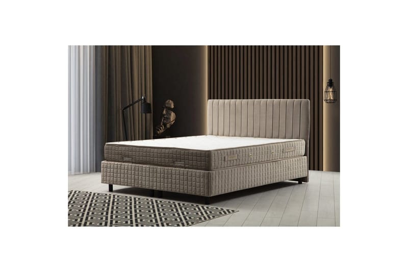 Lamal Komplett Sengepakke 160x200 cm - Brun - Møbler - Senger - Komplett sengepakke