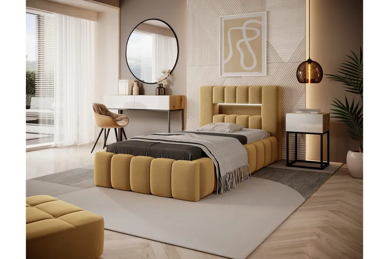 Lamica Sengramme 90x200 cm, Gul