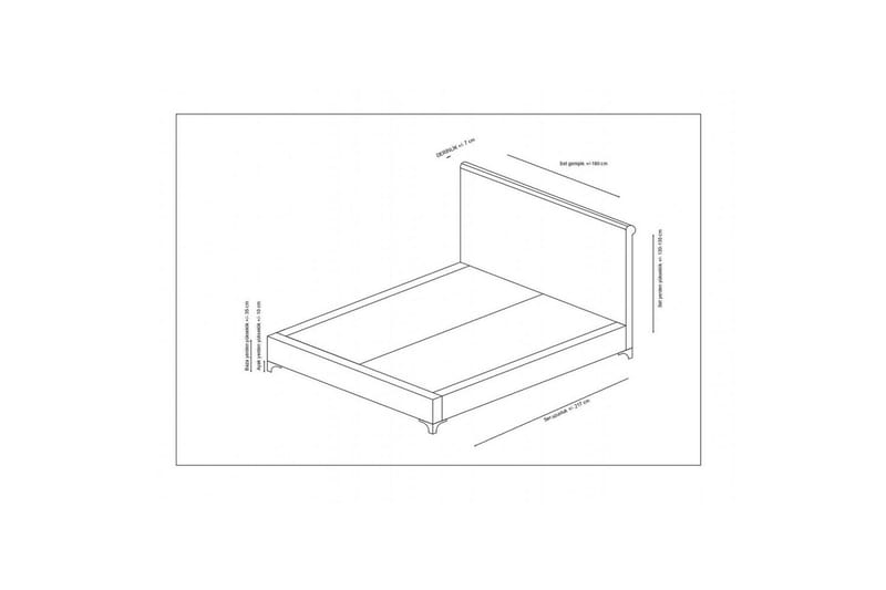 Lamoon Frame Seng 160x200 cm - Rødmende rosa - Møbler - Senger - Rammeseng