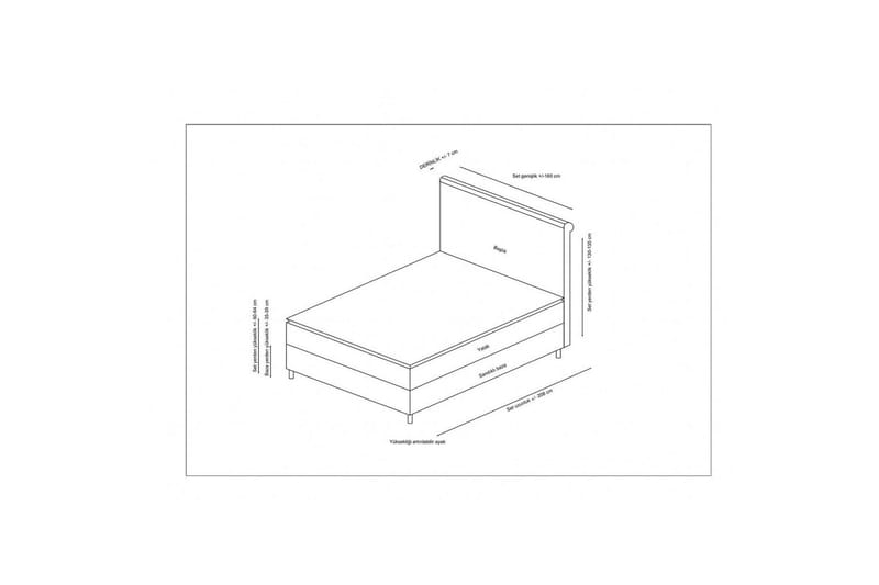 Lamoon Komplett Sengepakke 120x200 cm - Beige - Møbler - Senger - Komplett sengepakke
