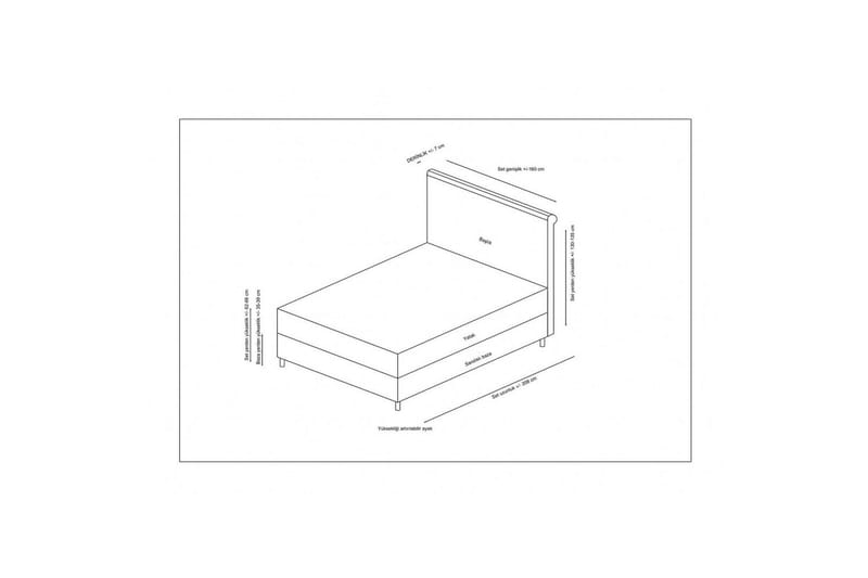 Lamoon Komplett Sengepakke 120x200 cm - Grå - Møbler - Senger - Komplett sengepakke