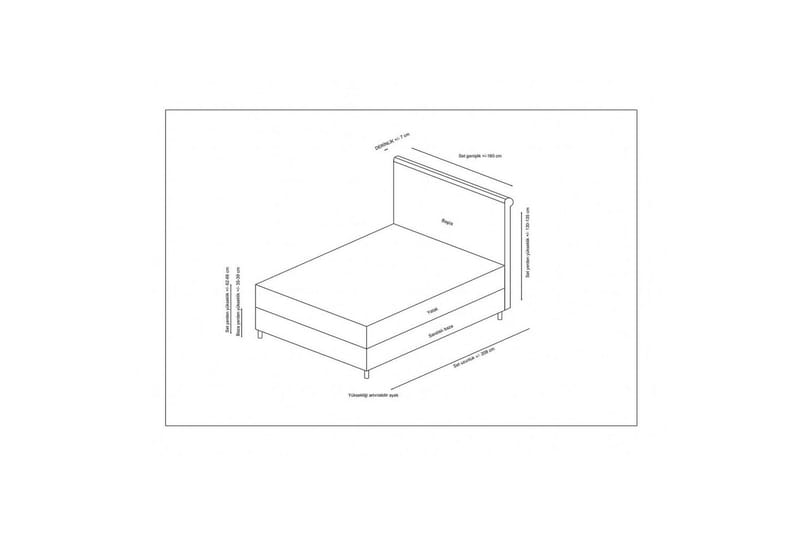 Lamoon Komplett Sengepakke 120x200 cm - Rødmende rosa - Møbler - Senger - Komplett sengepakke