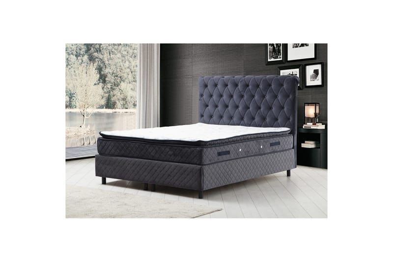 Lamoon Komplett Sengepakke 90x190 cm - Antrasitt - Møbler - Senger - Komplett sengepakke