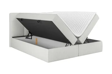 Leckersbo Komplett Sengeløsning Kontinentalseng med oppbevaring 140x200 cm - Beige - Møbler - Senger - Kontinentalsenger