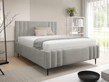 Lomren Sengeramme med Oppbevaring 140x200 cm i Stoff med Trestativ - Lys Beige - Møbler - Senger - Senger med oppbevaring