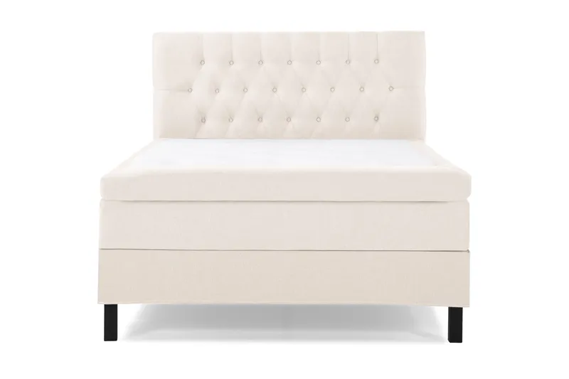 Lucky Komplett Sengepakke 120x200 Polyeter Diamant Sengegavl, Beige