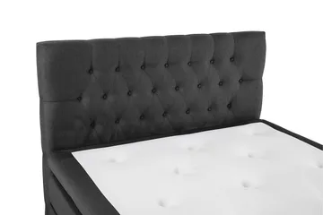Lucky Komplett Sengepakke 120x200 Polyeter Diamant Sengegavl - Svart/Grå - Møbler - Senger - Kontinentalsenger