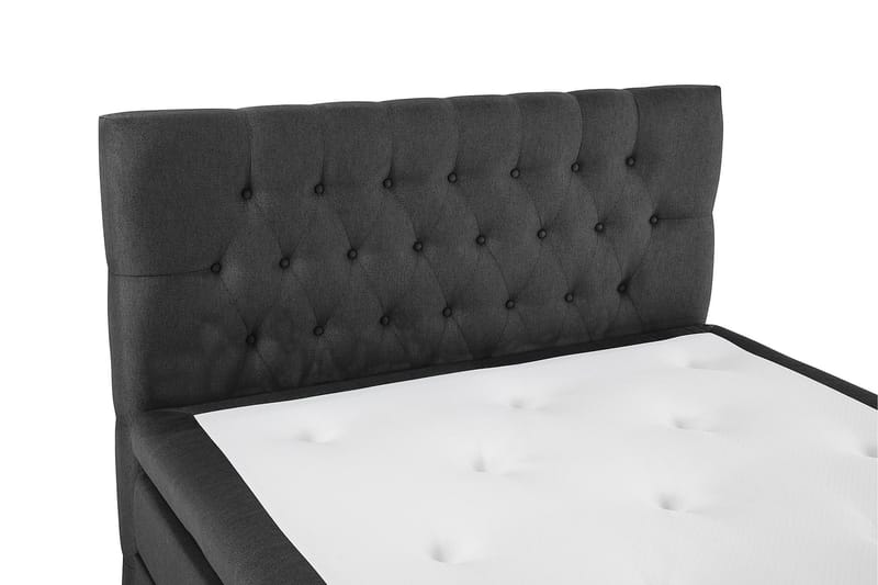 Lucky Komplett Sengepakke 120x200 Polyeter Diamant Sengegavl - Svart/Grå - Møbler - Senger - Kontinentalsenger