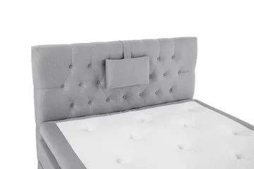Lucky Komplett Sengepakke 120x200 Polyeter Diamant Sengegavl - Nakkepute Liten Mellomgrå - Møbler - Senger - Kontinentalsenger