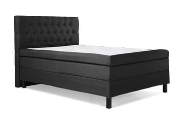 Lucky Komplett Sengepakke 120x200 Polyeter Diamant Sengegavl - Svart/Grå - Møbler - Senger - Kontinentalsenger