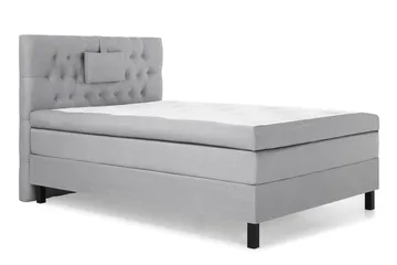 Lucky Komplett Sengepakke 120x200 Polyeter Diamant Sengegavl - Nakkepute Liten Mellomgrå - Møbler - Senger - Kontinentalsenger