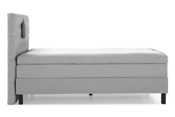 Lucky Komplett Sengepakke 120x200 Polyeter Diamant Sengegavl - Nakkepute Liten Mellomgrå - Møbler - Senger - Kontinentalsenger