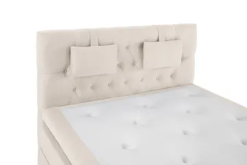 Lucky Komplett Sengepakke 140x200 Lateks Diamant Sengegavl - Nakkepute Liten Beige - Møbler - Senger - Kontinentalsenger