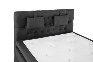 Lucky Komplett Sengepakke 140x200 Polyeter Diamant Sengegavl - Nakkepute Liten Svart/Grå - Møbler - Senger - Kontinentalsenger