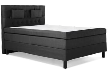 Lucky Komplett Sengepakke 140x200 Polyeter Diamant Sengegavl - Nakkepute Liten Svart/Grå - Møbler - Senger - Kontinentalsenger