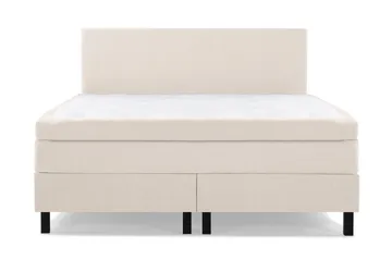 Lucky Komplett Sengepakke 160x200 Lateks Glatt Sengegavl - Beige - Møbler - Senger - Kontinentalsenger