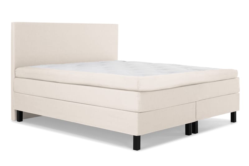 Lucky Komplett Sengepakke 160x200 Lateks Glatt Sengegavl - Beige - Møbler - Senger - Kontinentalsenger