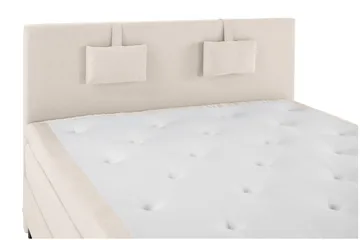 Lucky Komplett Sengepakke 180x200 Lateks Glatt Sengegavl - Nakkepute Liten Beige - Møbler - Senger - Kontinentalsenger